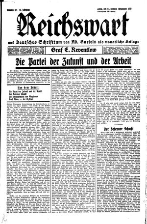 Reichswart vom 13.12.1929