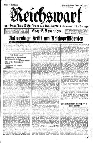 Reichswart vom 10.01.1930