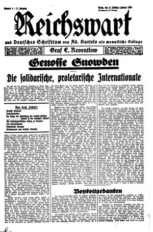 Reichswart vom 17.01.1930