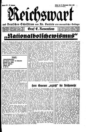 Reichswart vom 17.05.1930
