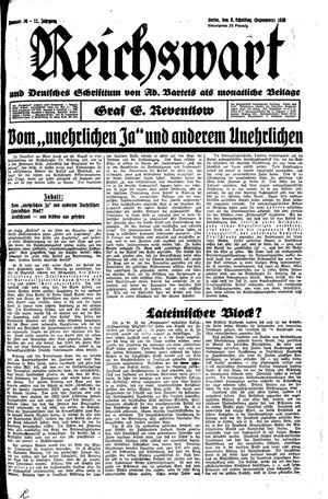 Reichswart vom 06.09.1930