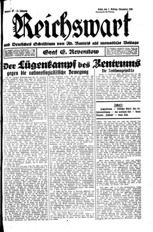 Reichswart vom 01.11.1930