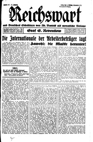 Reichswart vom 08.11.1930
