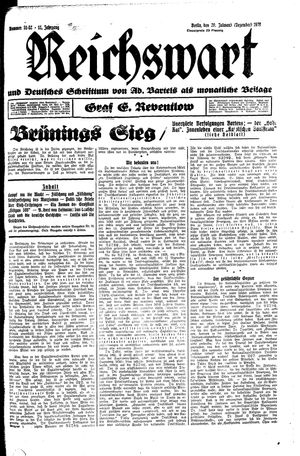 Reichswart vom 20.12.1930