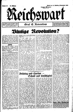 Reichswart vom 12.09.1931