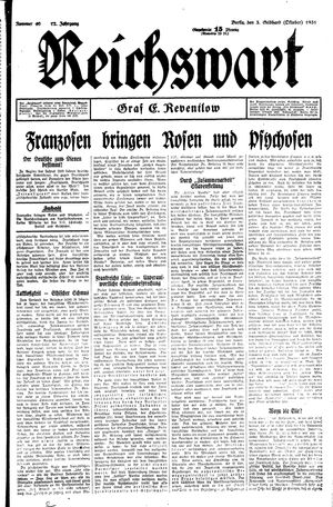 Reichswart vom 03.10.1931