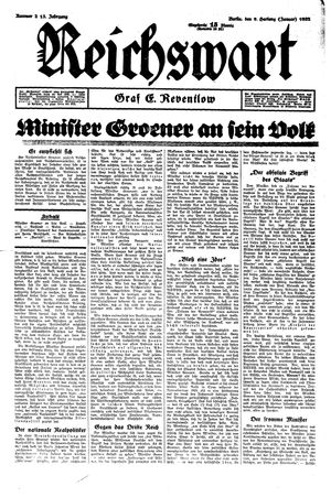 Reichswart vom 09.01.1932