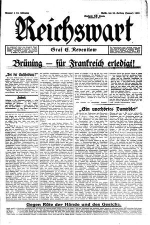 Reichswart vom 23.01.1932