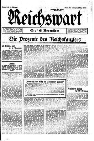Reichswart vom 06.03.1932