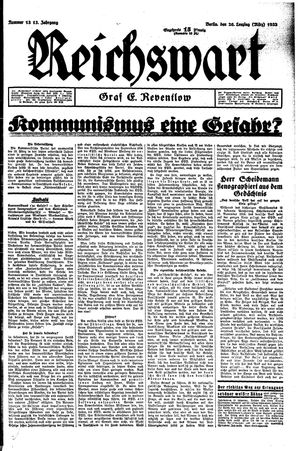 Reichswart vom 26.03.1932