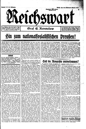 Reichswart vom 30.04.1932