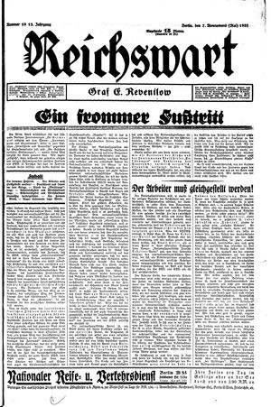 Reichswart vom 07.05.1932