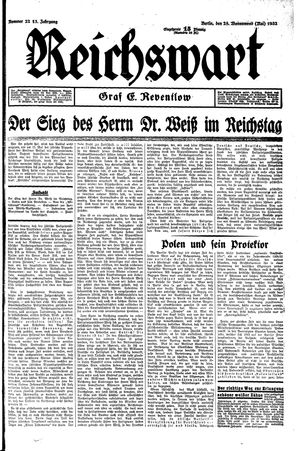 Reichswart vom 28.05.1932
