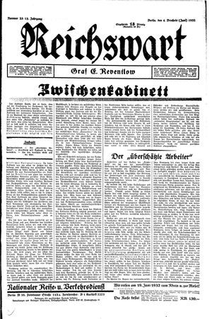 Reichswart vom 04.06.1932