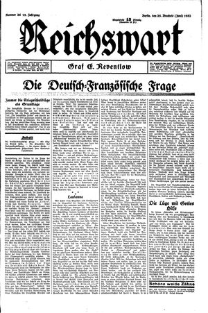Reichswart vom 25.06.1932