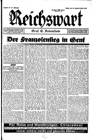 Reichswart vom 16.07.1932