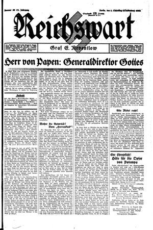 Reichswart vom 03.09.1932