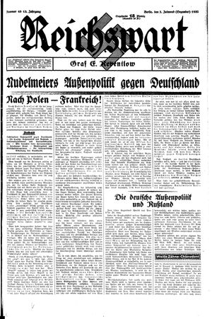 Reichswart vom 03.12.1932