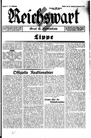 Reichswart vom 21.01.1933