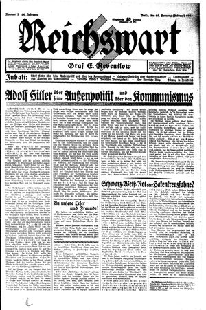 Reichswart vom 19.02.1933