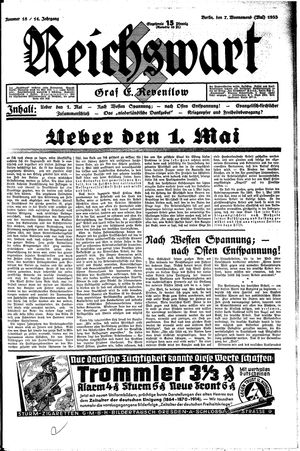 Reichswart vom 07.05.1933