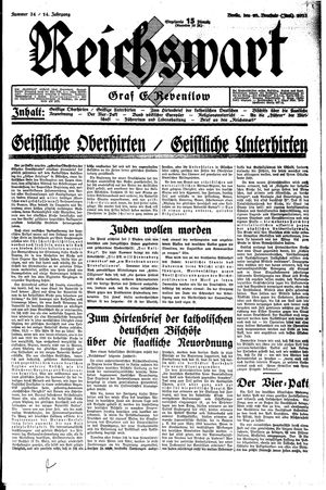 Reichswart vom 18.06.1933