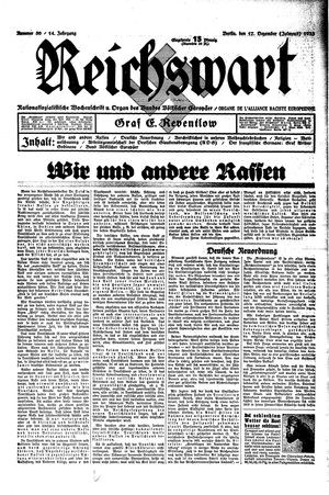 Reichswart vom 17.12.1933
