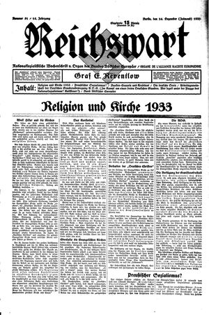 Reichswart on Dec 24, 1933