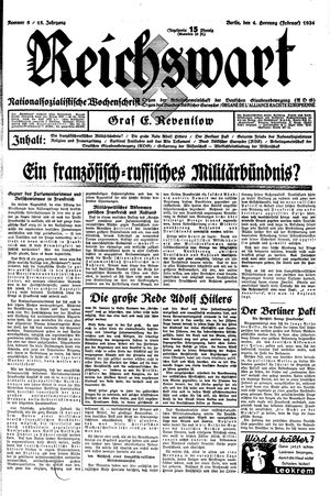 Reichswart vom 04.02.1934