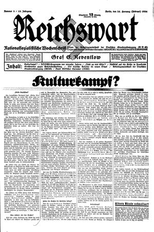 Reichswart vom 25.02.1934