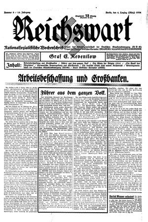 Reichswart vom 04.03.1934