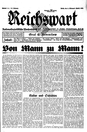 Reichswart vom 08.04.1934