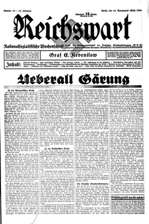 Reichswart vom 13.05.1934
