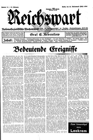 Reichswart on May 27, 1934