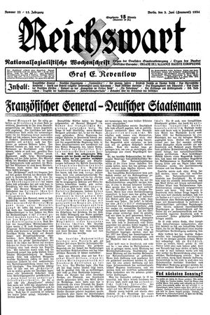 Reichswart vom 03.06.1934