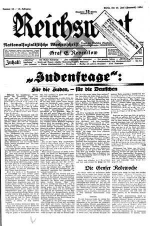 Reichswart vom 10.06.1934
