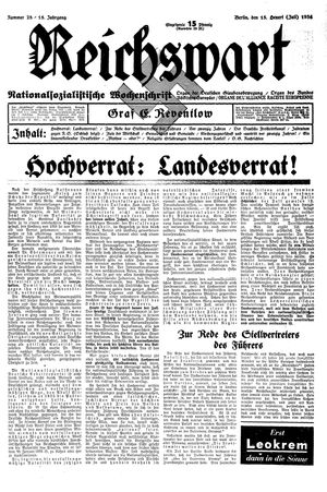 Reichswart vom 15.07.1934