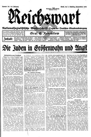 Reichswart vom 02.09.1934