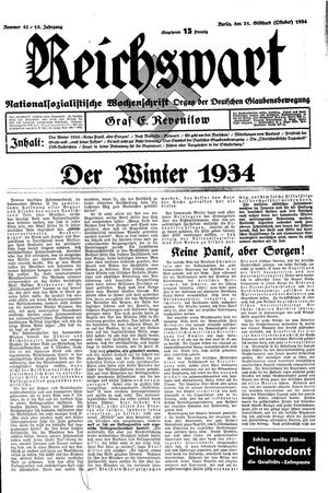 Reichswart vom 21.10.1934