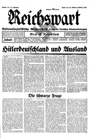 Reichswart vom 28.10.1934