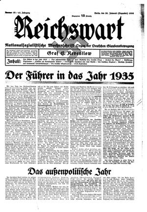 Reichswart vom 30.12.1934
