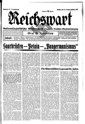 Reichswart vom 10.03.1935