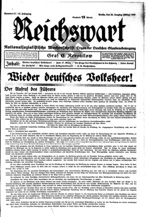 Reichswart vom 24.03.1935