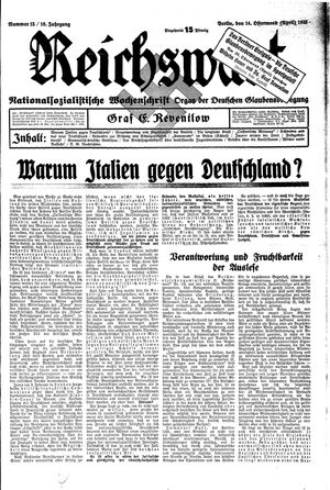 Reichswart vom 14.04.1935