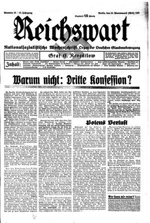 Reichswart vom 19.05.1935