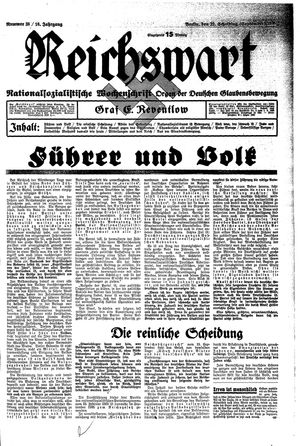 Reichswart vom 22.09.1935