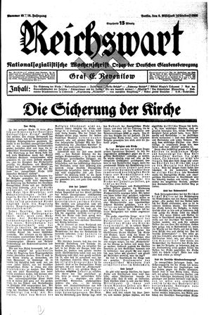 Reichswart vom 06.10.1935