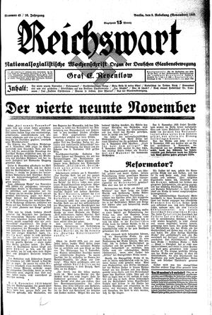 Reichswart vom 09.11.1935