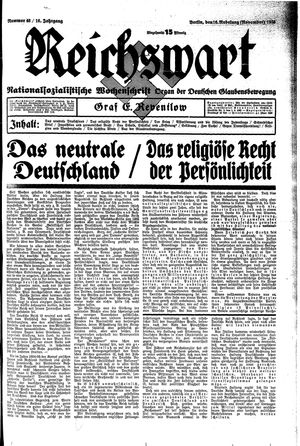 Reichswart vom 16.11.1935