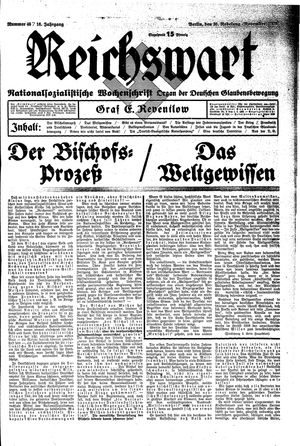 Reichswart vom 30.11.1935